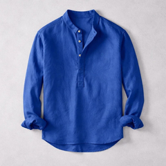 CAMISA YUTO HENLEY ESTILO MINIMALISTA · CONFORT DIARIO