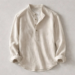 CAMISA YUTO HENLEY ESTILO MINIMALISTA · CONFORT DIARIO