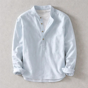 CAMISA YUTO HENLEY ESTILO MINIMALISTA · CONFORT DIARIO