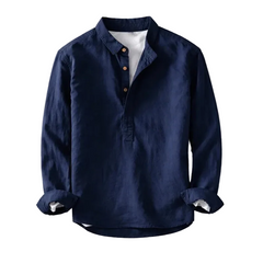 CAMISA YUTO HENLEY ESTILO MINIMALISTA · CONFORT DIARIO