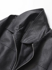 CHAQUETA RETRO MOTO IMITACIÓN CUERO · ESTILO VINTAGE MOTORCYCLE