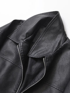 CHAQUETA RETRO MOTO IMITACIÓN CUERO · ESTILO VINTAGE MOTORCYCLE