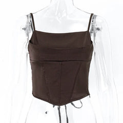 CAMISETA SIN MANGAS TIRANTES FINOS · ESTILO MINIMALISTA