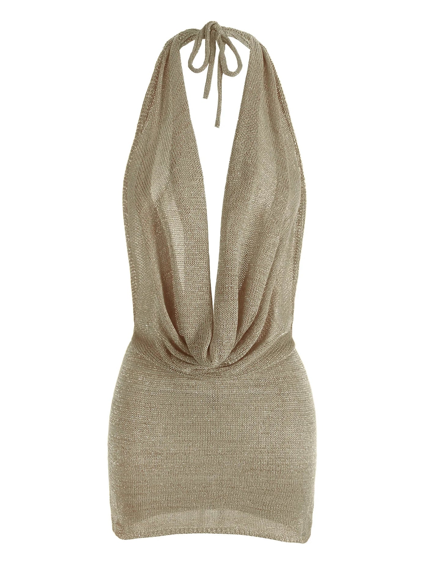 VESTIDO CON ESCOTE EN V ESPALDA DESCUBIERTA · ELEGANCIA MODERNA