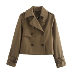 CHAQUETA CORTA VINTAGE DOBLE BOTONADURA · ELEGANCIA CONTEMPORÁNEA