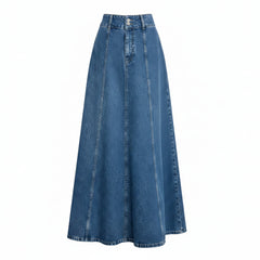FALDA LARGA VAQUERA DENIM CLÁSICO · ESTILO CONTEMPORÁNEO