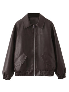 CHAQUETA RETRO MOTO IMITACIÓN CUERO · ESTILO VINTAGE MOTORCYCLE