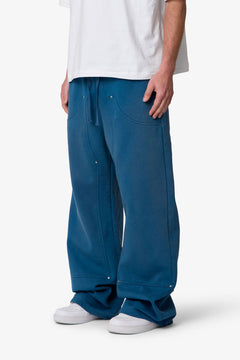 PANTALONES DE CHÁNDAL WEST DOBLE RODILLA · AZUL OSCURO