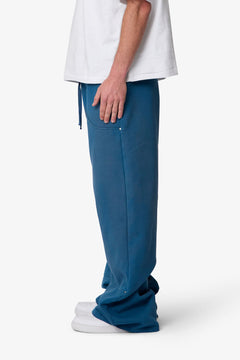 PANTALONES DE CHÁNDAL WEST DOBLE RODILLA · AZUL OSCURO