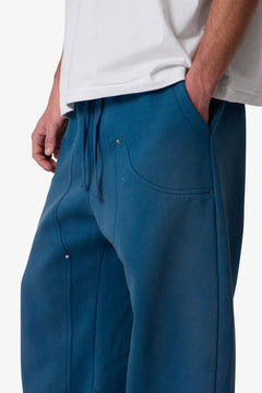 PANTALONES DE CHÁNDAL WEST DOBLE RODILLA · AZUL OSCURO