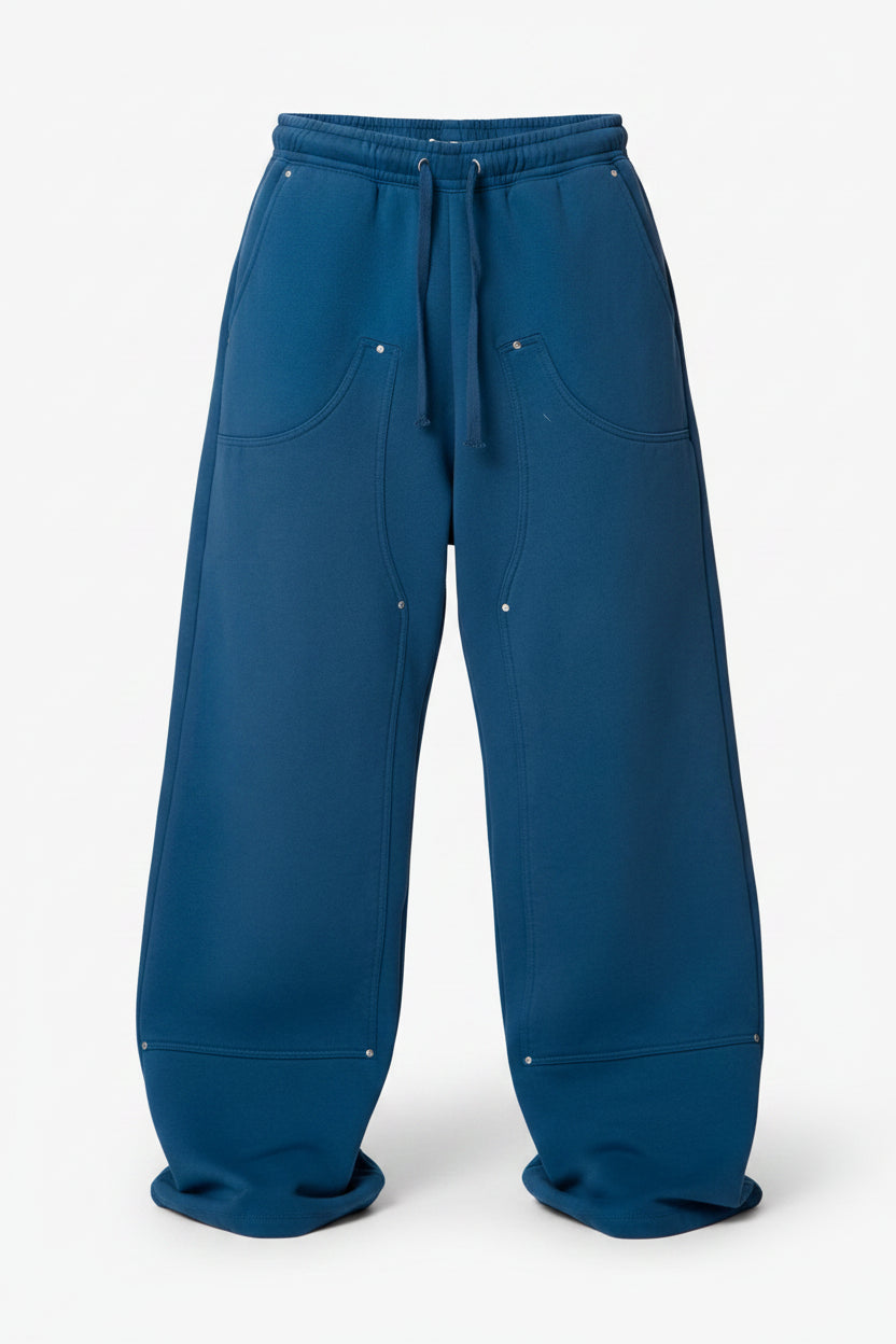 PANTALONES DE CHÁNDAL WEST DOBLE RODILLA · AZUL OSCURO