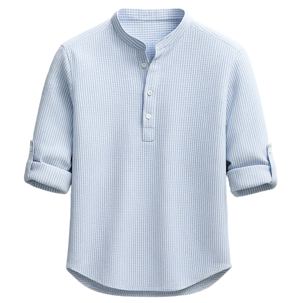 CAMISA HENLEY ROCCO ESTILO RELAJADO · ELEGANCIA ATEMPORAL